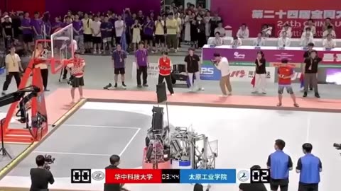 Chinese robotic basketball match