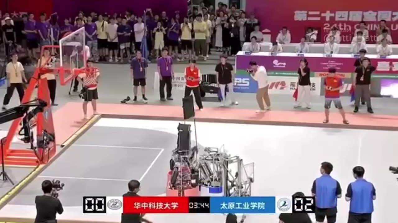 Chinese robotic basketball match