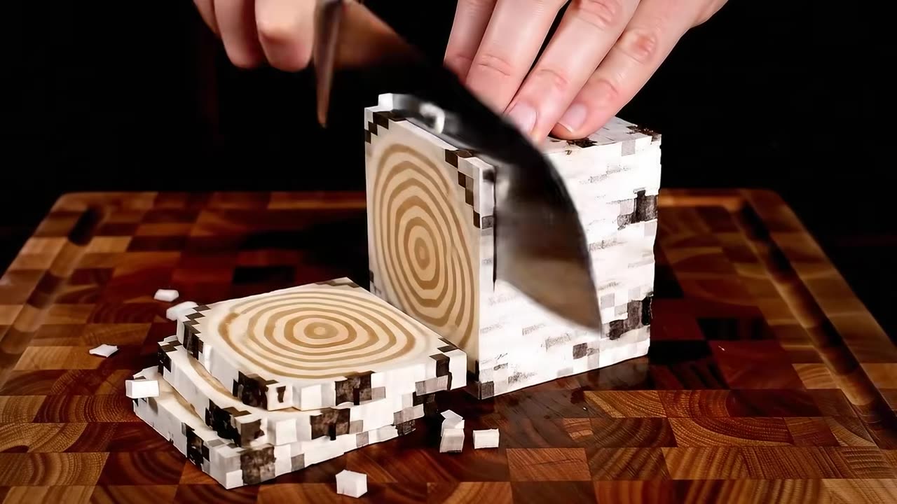 Cutting Minecraft Blocks ASMR #2