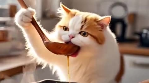 The cat was cooking, and then this happened..
