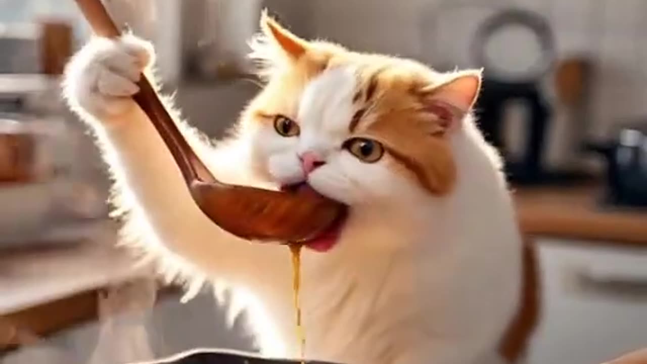 The cat was cooking, and then this happened..