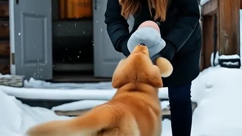 Courageous Puppy Saves Infant from a Raging Snowstorm!