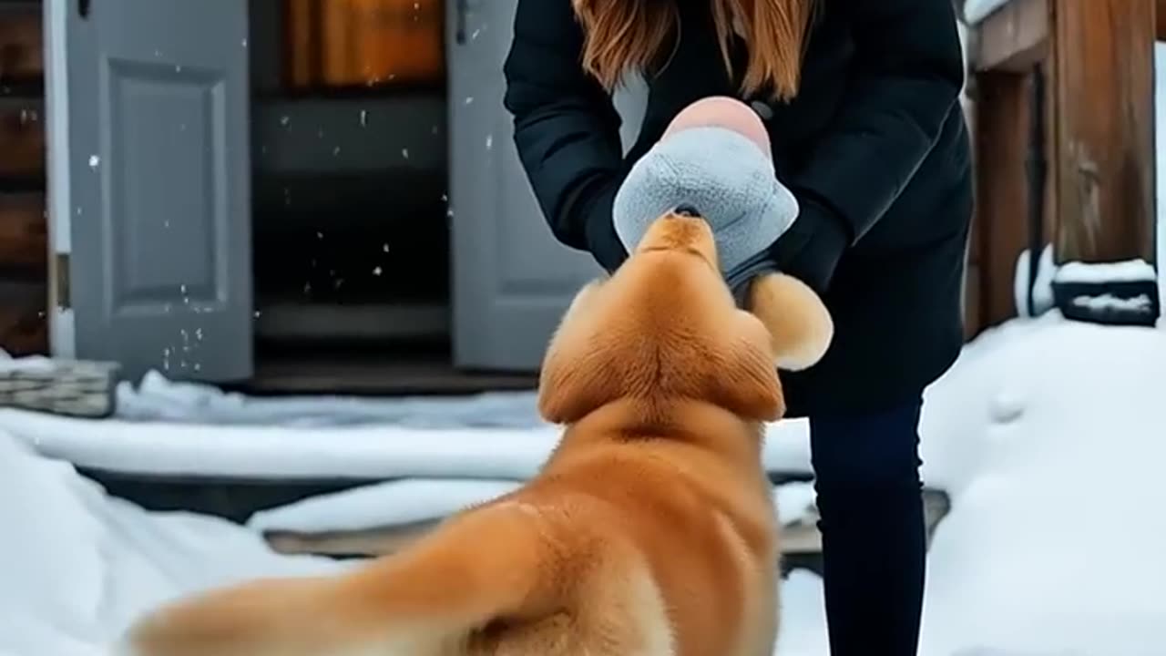 Courageous Puppy Saves Infant from a Raging Snowstorm!
