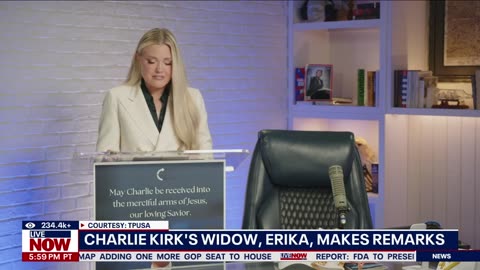 FULL: Erika Kirk speaks for the first time since husband Charlie Kirk's assassination