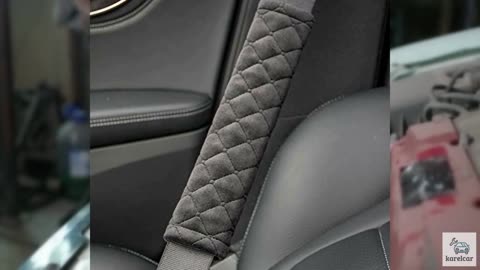 Amooca Soft Auto Seat Belt Cover Seatbelt Shoulder Pad 2 PCS for a More Comfort