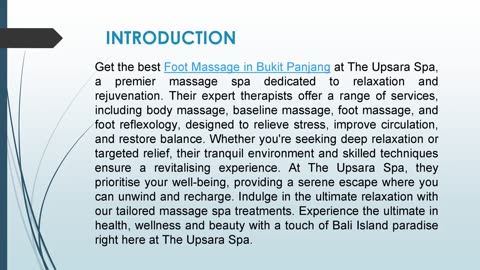 Get the best Foot Massage in Bukit Panjang