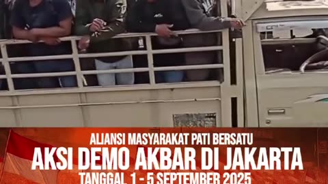 The demonstration continues
