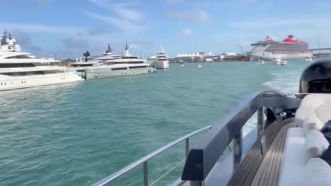 Mega yacht harbor. Miami