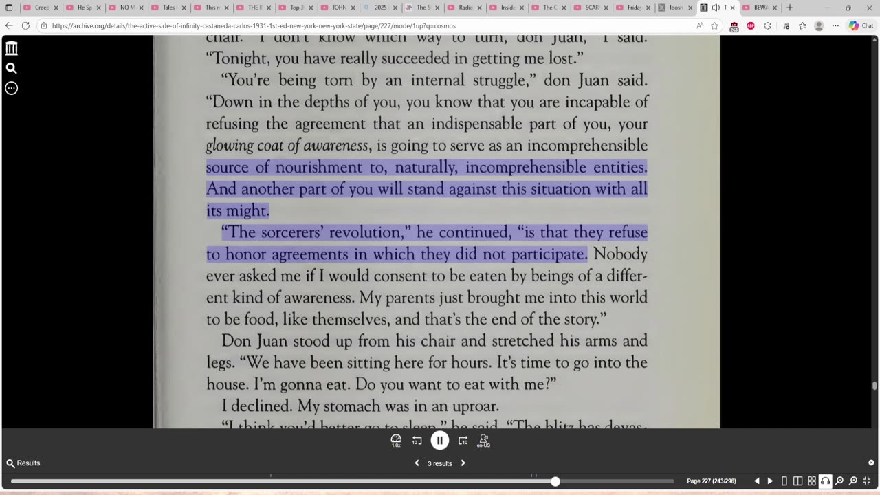 carlos castaneda on the flyers/predators