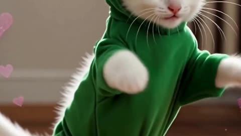 🐸 Dancing Cat in a Frog Costume #Shorts