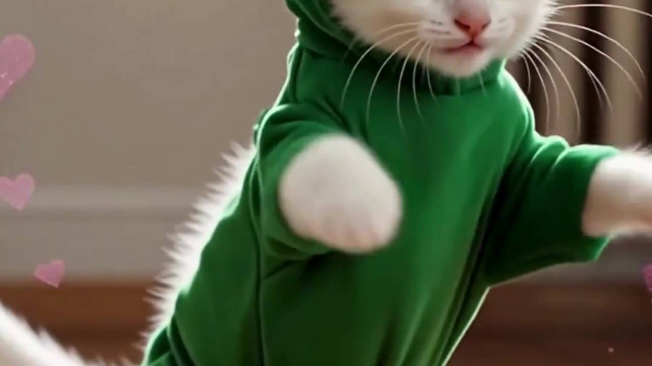 🐸 Dancing Cat in a Frog Costume #Shorts
