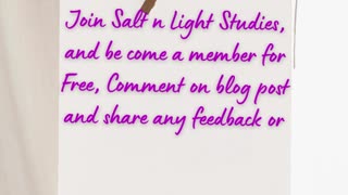 Join Salt n Light Studies, added blog posts & updates
