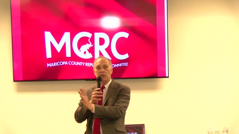 1-10 U.S. Congressman Andy Biggs Speaking at MCRC Town Hall Meeting.