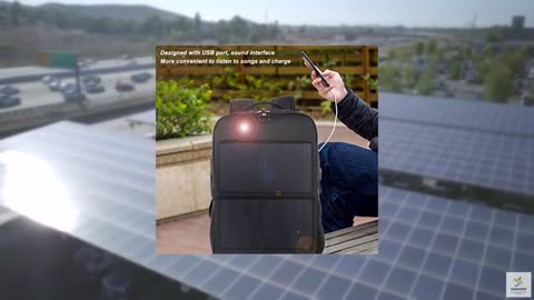 Solar Panel Storage Bag, 14W Travel Solar Panel Backpack Solar Panel Carrying Case with Handle
