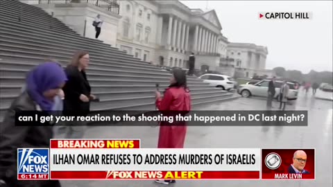 lhan Omar Scurries Away To Car When Asked About Murders Of Israeli Embassy Staff