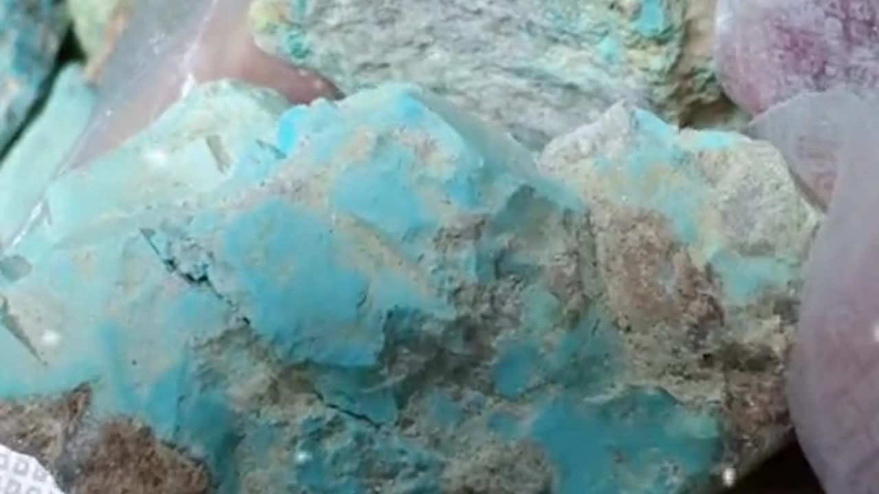 250507-8 Natural raw ore turquoise rough material, a gift of time precipitation