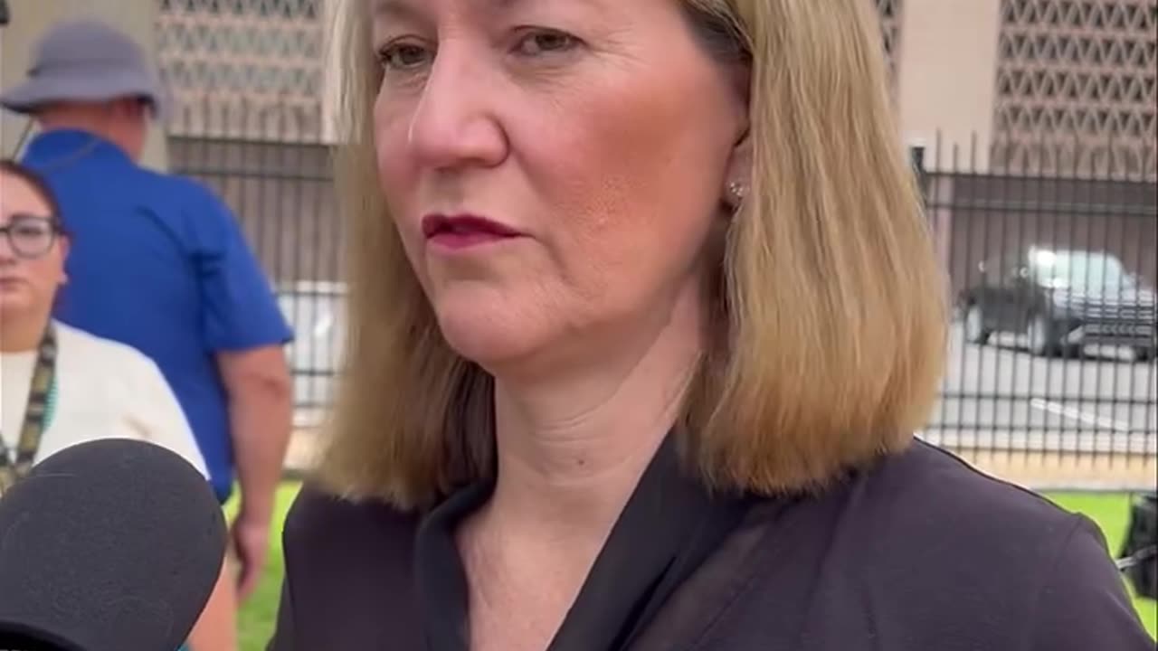 May 12th 2025 Brief Interview W AG Kris Mayes after the Press Conference.