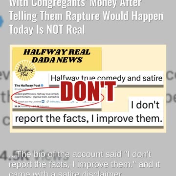 Fact Check: Satirical Story About 'MAGA Televangelist' Disappearing With Congregants' Money NOT Real