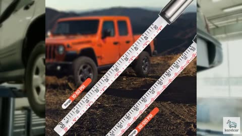 ETENWOLF Pencil Tire Pressure Gauge 2 Pack (10-50PSI, 20-120PSI) with 16 Tire Ca