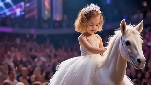 Princess & Her Majestic Horse Stun America's Got Talent! #princess #aiking #shorts #india #agt #ai