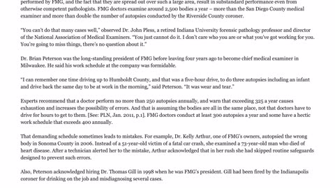“Northern California Private Pathology Company Under Scrutiny”