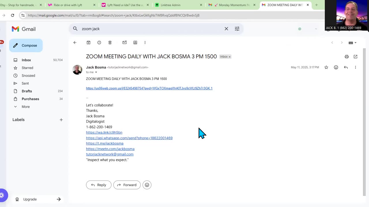 ZOOM MEETING DAILY WITH JACK BOSMA 3 PM 1500