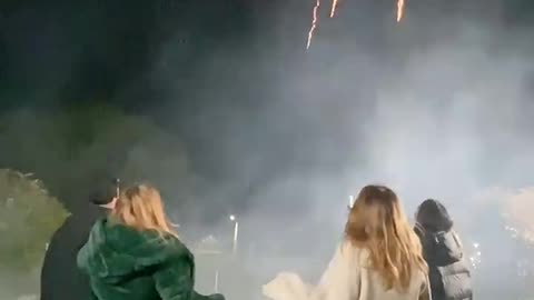 Fire work accident caught on camera