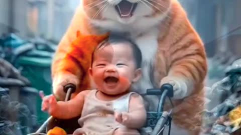बिल्ली ने दिखाई सच्ची हीरो वाली हिम्मत – बच्ची की रक्षा की 🛡️🐱