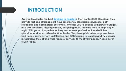 Looking for the best Rewiring in Edgeley