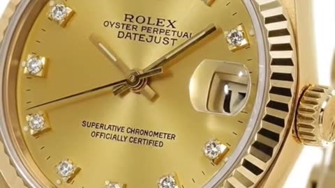 ROLEX DATEJUST CHAMPAGNE DIAMOND WATCH