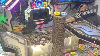 Galaxy Hunter coin pusher 900 coin tower bonus unlocked