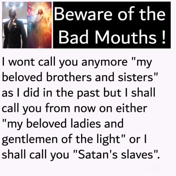 Beware of bad mouths
