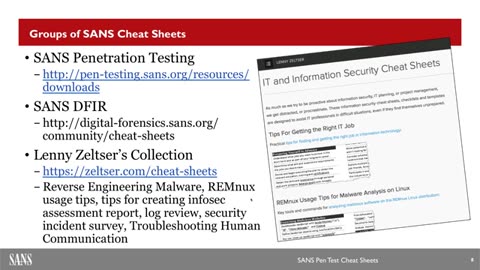 SANS Webcast: Navigating SANS Pen Test Cheat Sheets for Fun and Profit