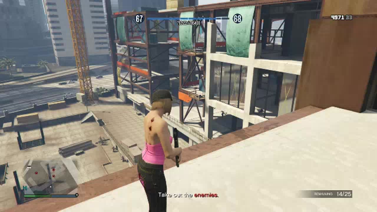 GTA 5 Online: Gang Attack @ Construction Site-Date 5/20/2018