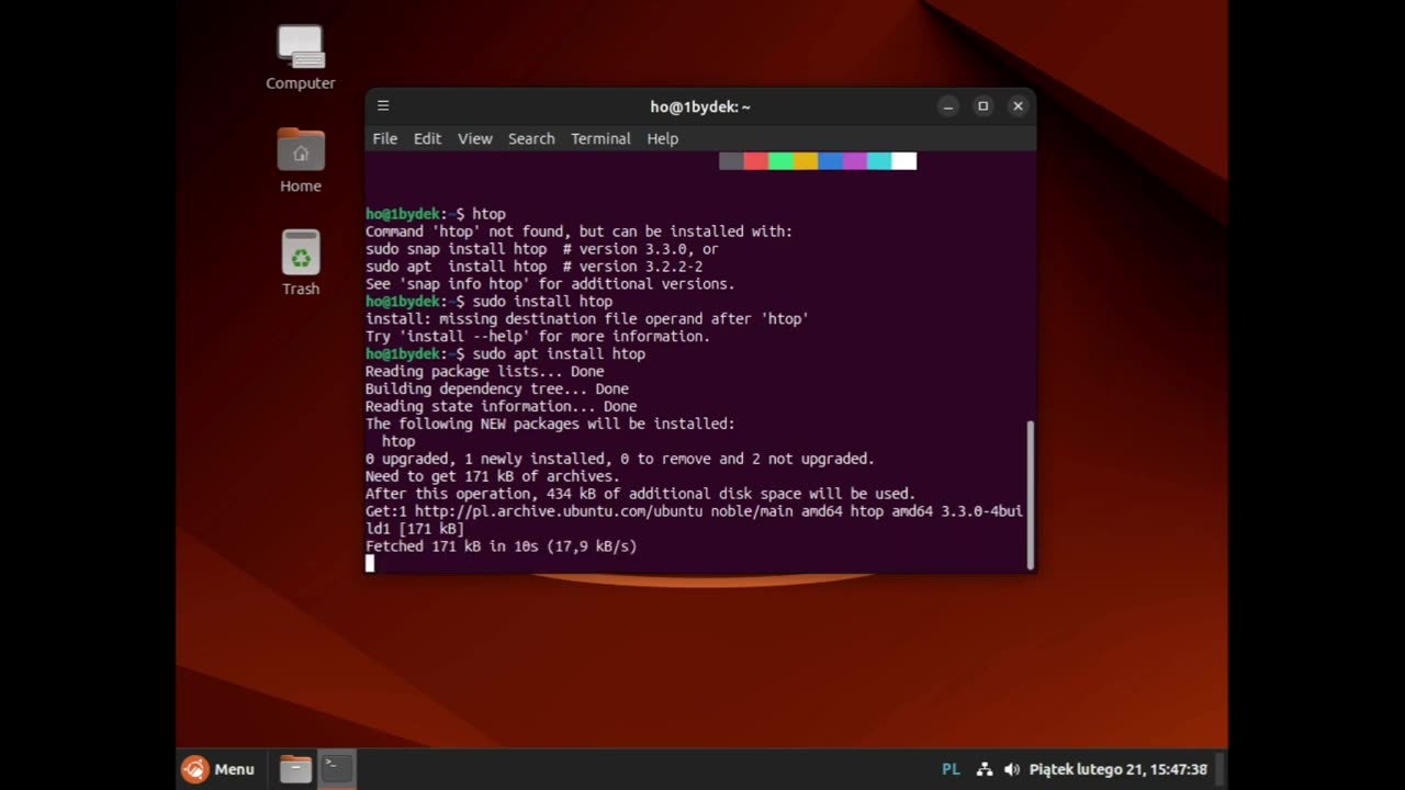 Instalacja Ubuntu Cinnamon 24.04.2 LTS