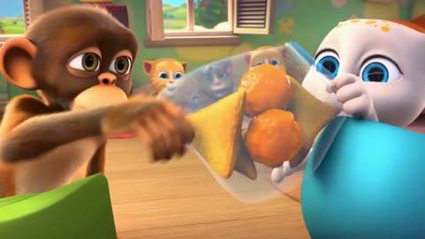 Billi Mausi Aayi 🍬 | Full Hindi Animal Rhyme | Fun & Learning for Kids 🐱🐵