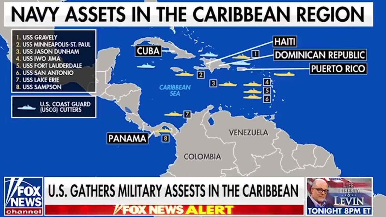 U.S. Navy amasses small armada in the Caribbean against Venezuela