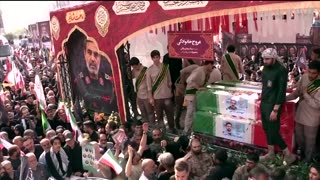 Thousands join funeral procession for military figures in Tehran