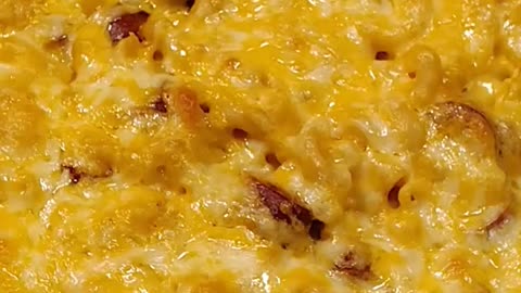 Mac N cheese with Jalapeno Sausage