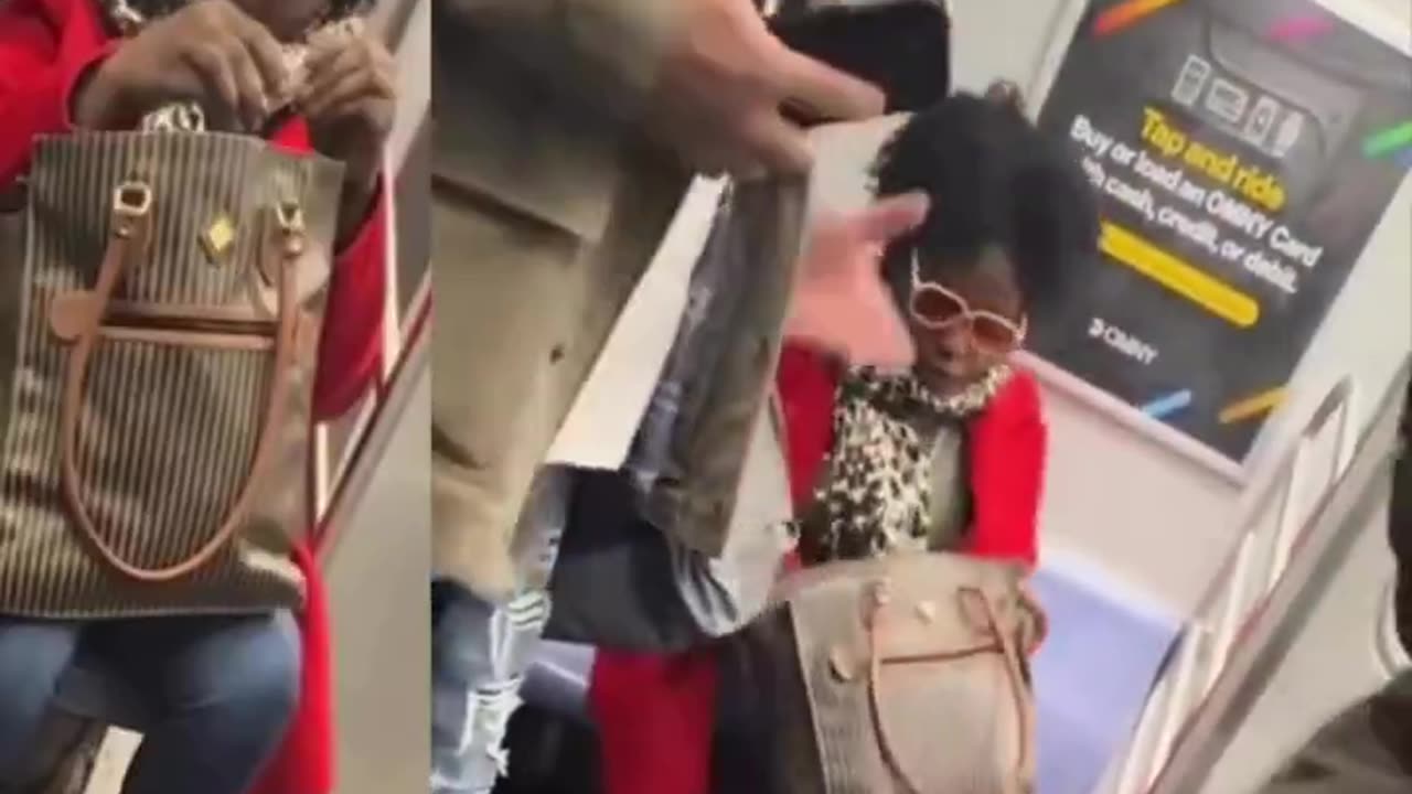 Black woman on subway verbally harasses Hispanic passenger sitting next to her