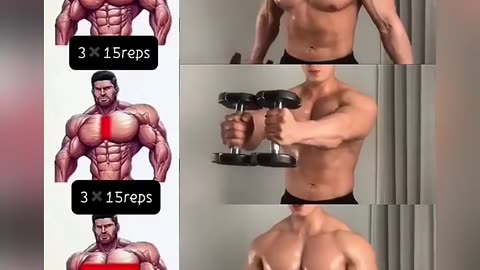 Home Chest workout with dumbell.
