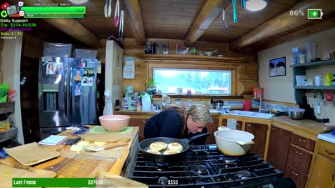 🟢Rainy Day LOG CABIN Homestead Baking | Isolated Village ALASKA Farmstead !Isolated Village | !Real