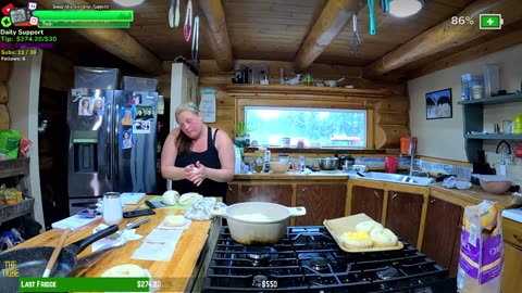 🟢Rainy Day LOG CABIN Homestead Baking | Isolated Village ALASKA Farmstead !Isolated Village | !Real