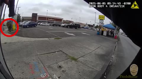 LAPD officers shoots suspect who acted like shooting off a makeshift shotgun at officers