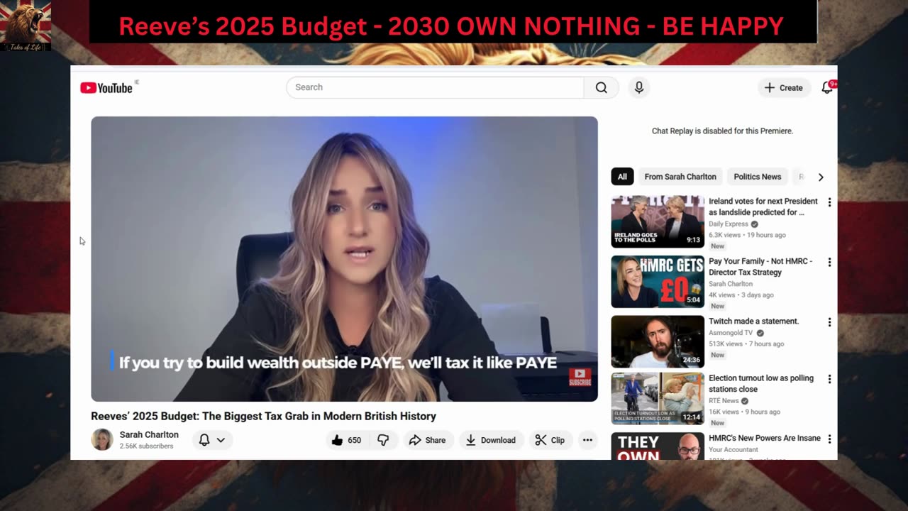 Reeve’s 2025 Budget - 2030 OWN NOTHING - BE HAPPY