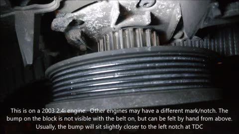 Volvo S60 V70 timing belt install without removing the crank pulley - gasoline engines 2001-2009