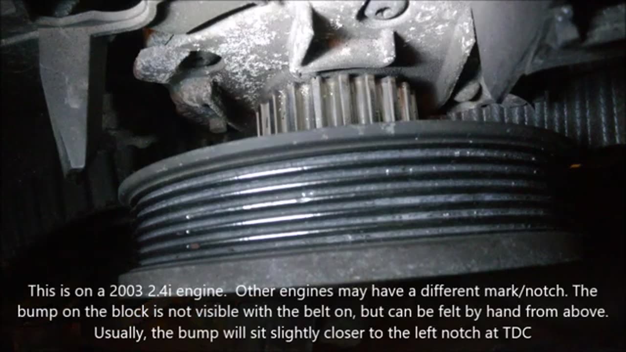 Volvo S60 V70 timing belt install without removing the crank pulley - gasoline engines 2001-2009