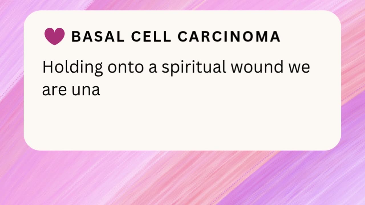 BASAL CELL CARCINOMA ❤️