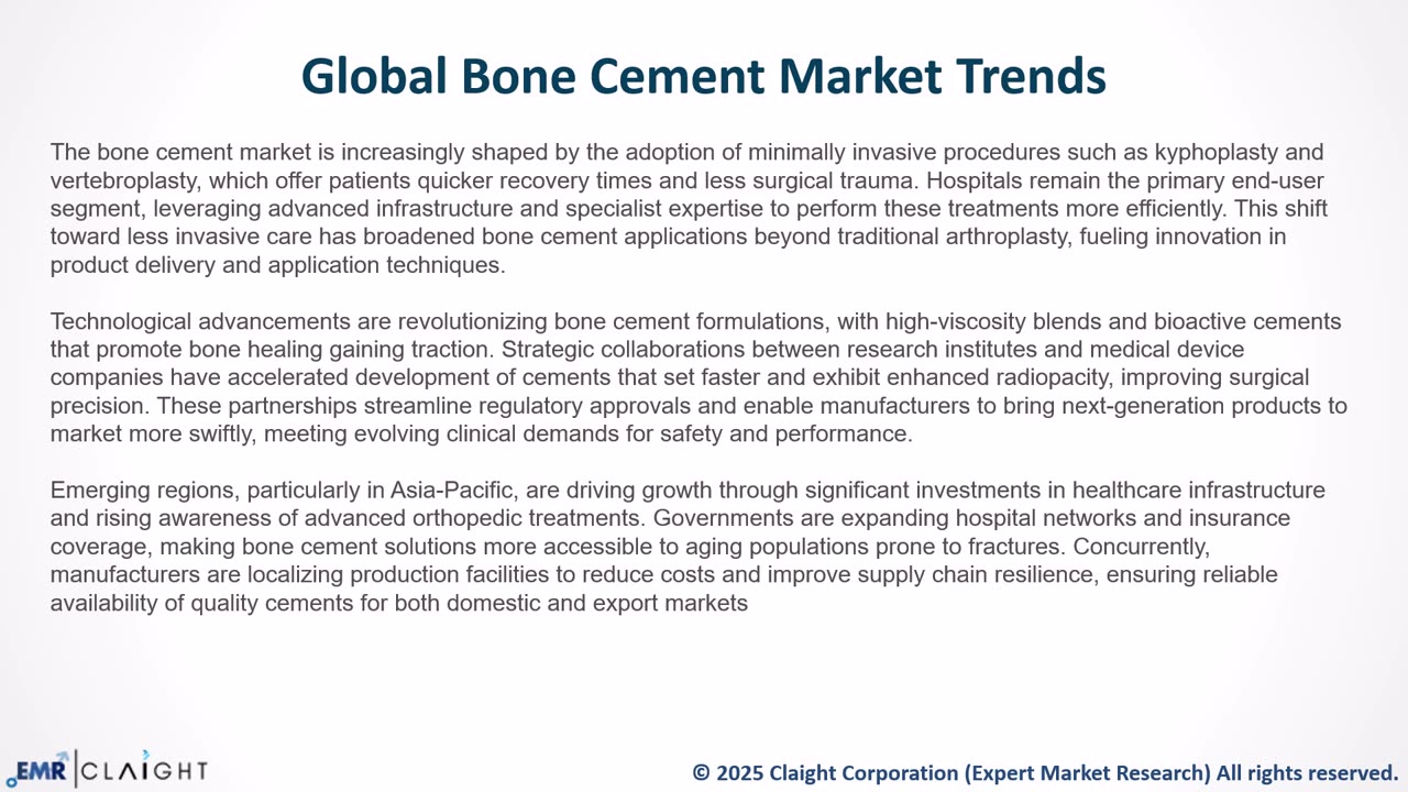 Bone Cement Market Size, Share, Growth and Report (2025-2034)