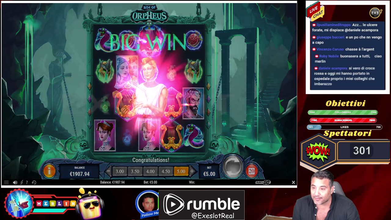 MERLIN in LIVE ore 21:00
